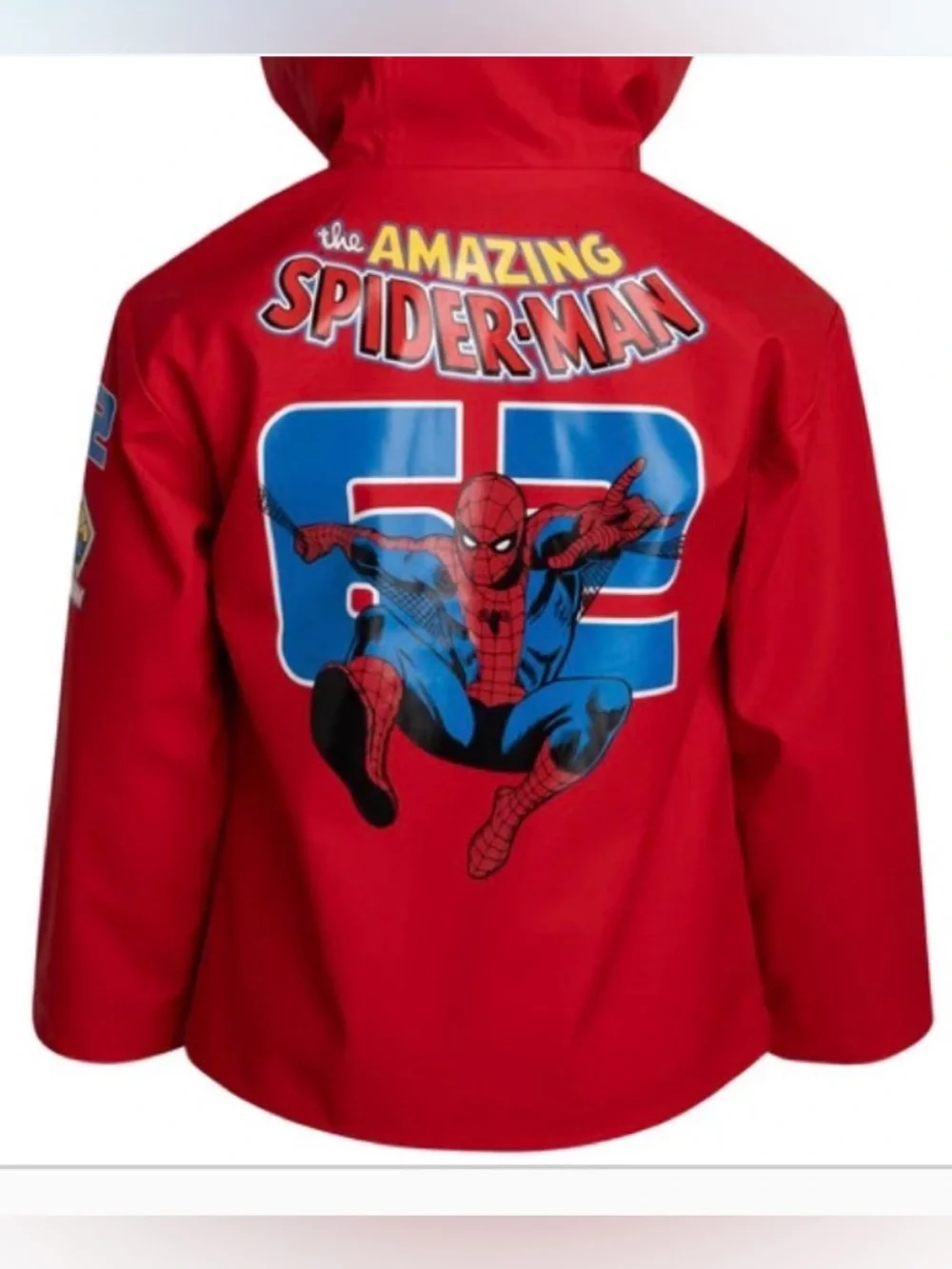 NWT: Spider-man (©MARVEL)™ Character Kids' Rain Jacket Red and Blue Size: 3T-